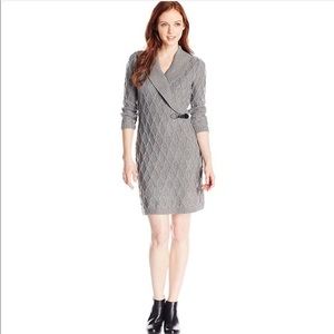 Calvin Klein Gray Knit Sweater Dress, Size M